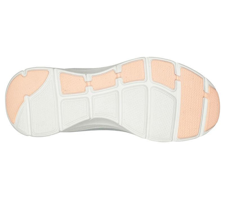 Women's Wide Fit Skechers 149686 Relaxed Fit Arch Fit D'lux Trainers - Gray/Coral in Gray/Coral - Image 1