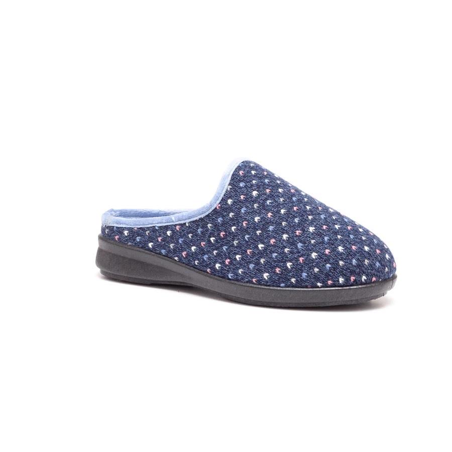 Womens Wide Fit DB Welney Mule Slippers in Black Multi - Image 8