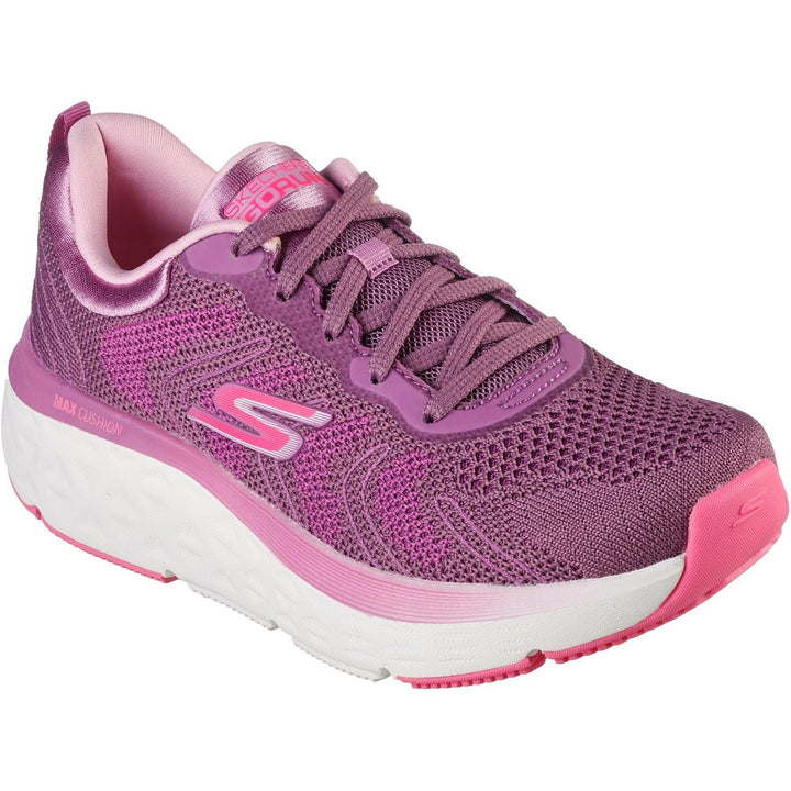 Women's Wide Fit Skechers 129120 Max Cushioning Delta Trainers in Purple/Pink - Image 1