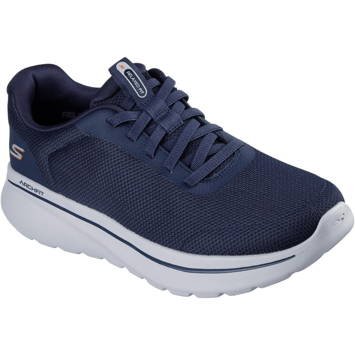 Men's Relaxed Fit Skechers 217078 Go Walk Arch Fit N Joy Cullman Trainers in Navy - Image 1