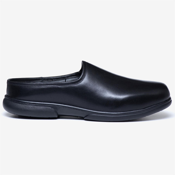 Men's Wide Fit Tredd Well Taylor Mule Slippers in Black - Image 1