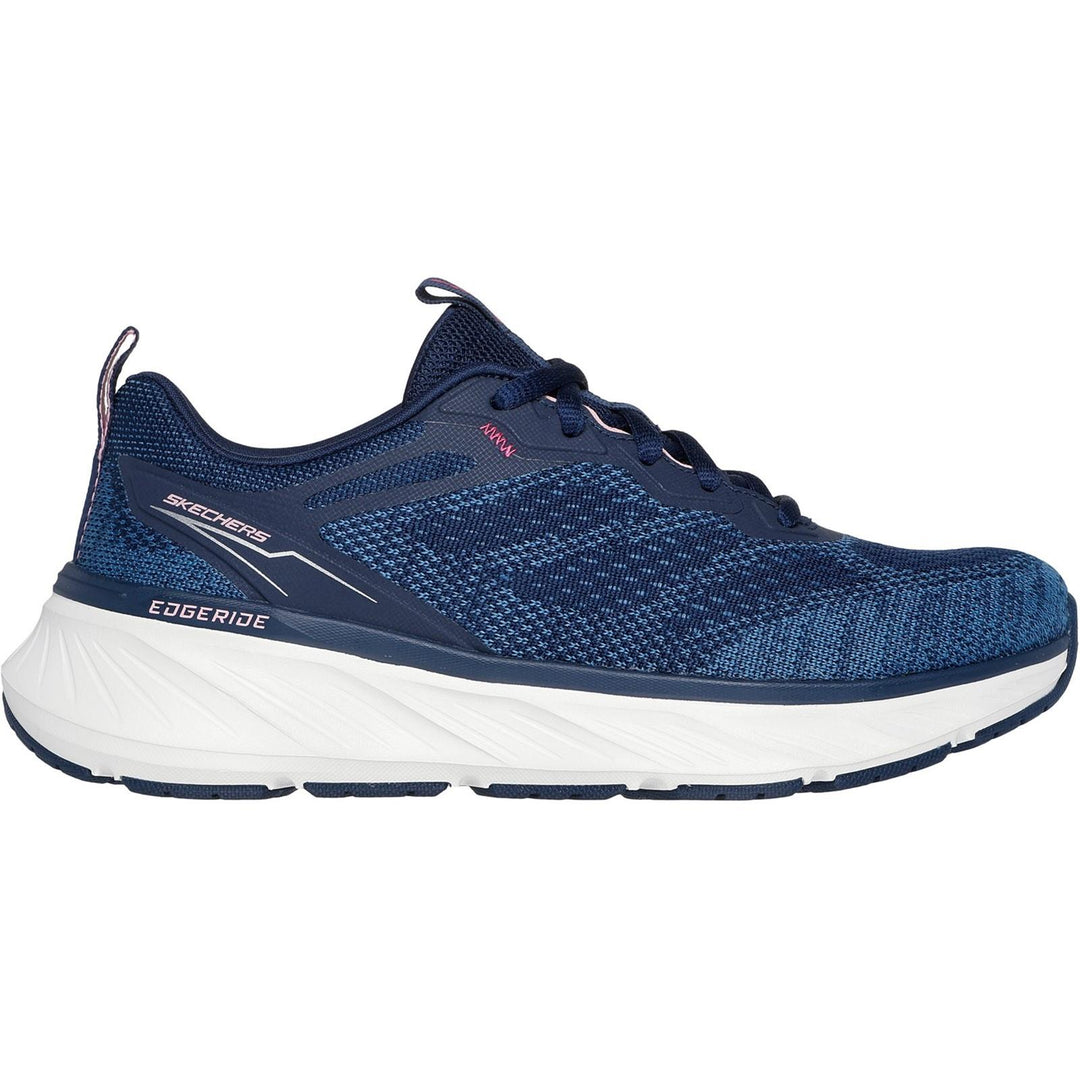 Women's Relaxed Fit Skechers 150471 Edgeride Power Flow Trainers in Black/Lavender - Image 7