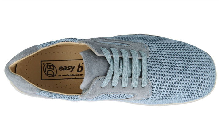 Womens Wide Fit DB Lexi Canvas in Sky Blue / Mesh - Image 1