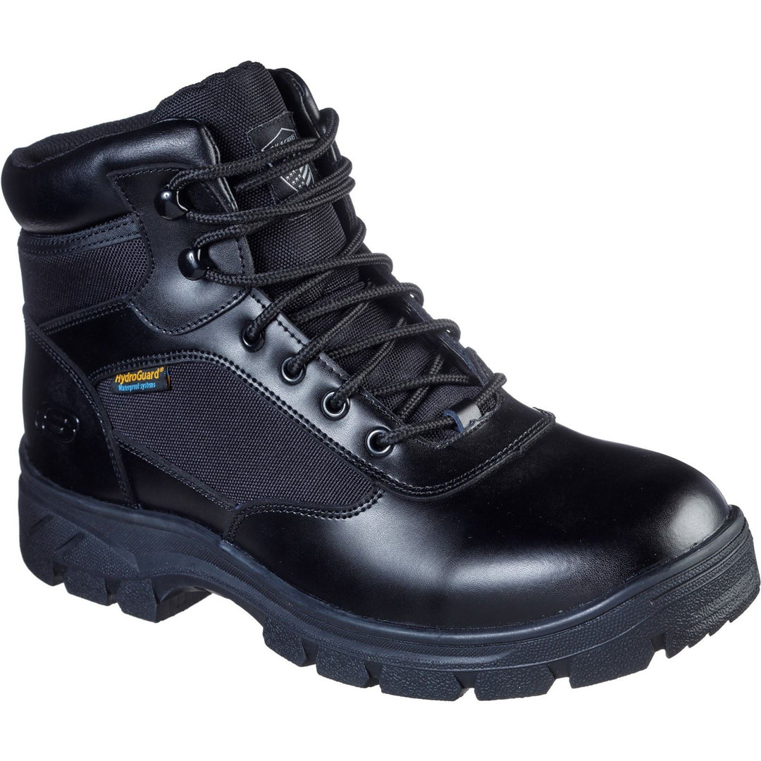 Men's Wide Fit Skechers 77526EC Wascana Benen Lace Waterproof Boots in Black - Image 4