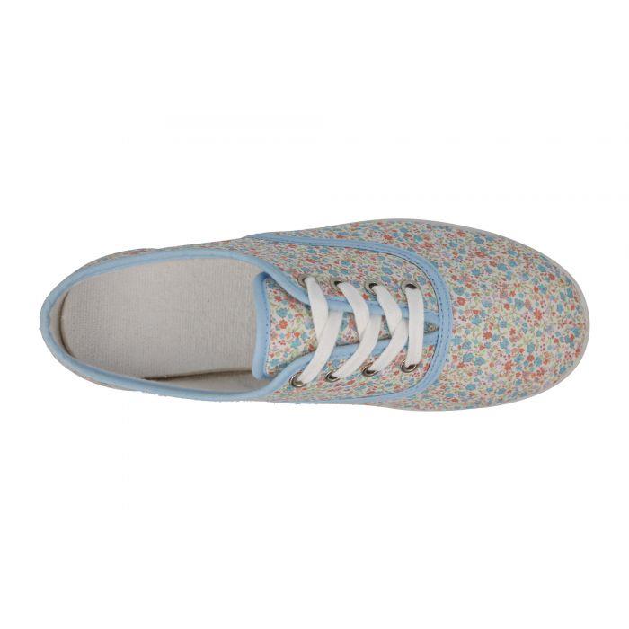 Women's Wide Fit DB Kangaroo Canvas Shoes in Sky Blue - Image 1