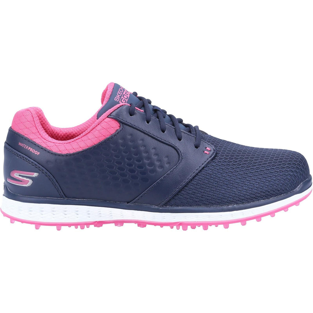Womens Wide Fit Skechers 17003 Go Golf Elite 3 Grand Sports Trainers in Navy/Pink - Image 2
