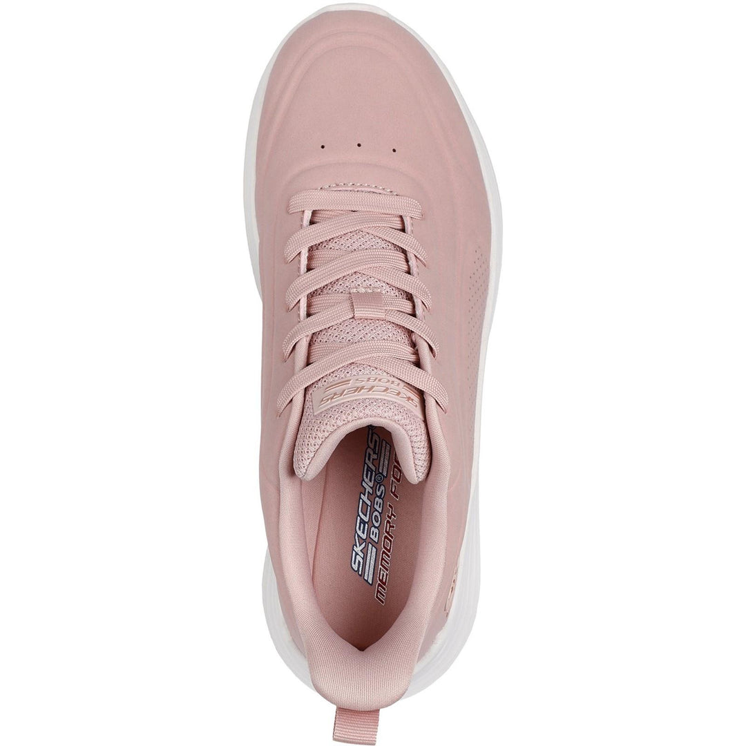Women's Wide Fit Skechers 117485 Bobs Sport Squad Waves Just Wading Trainers in Blush - Image 5