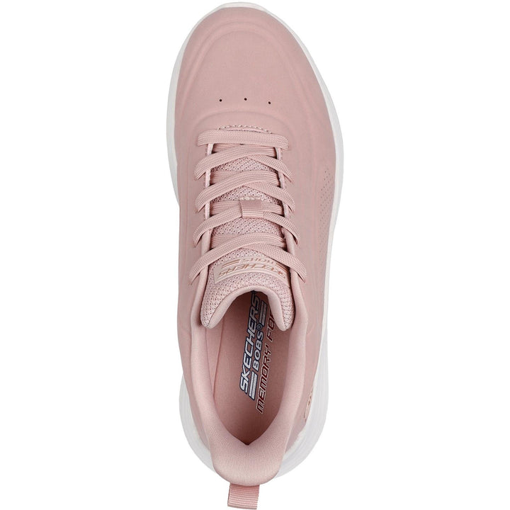 Women's Wide Fit Skechers 117485 Bobs Sport Squad Waves Just Wading Trainers in Blush - Image 1