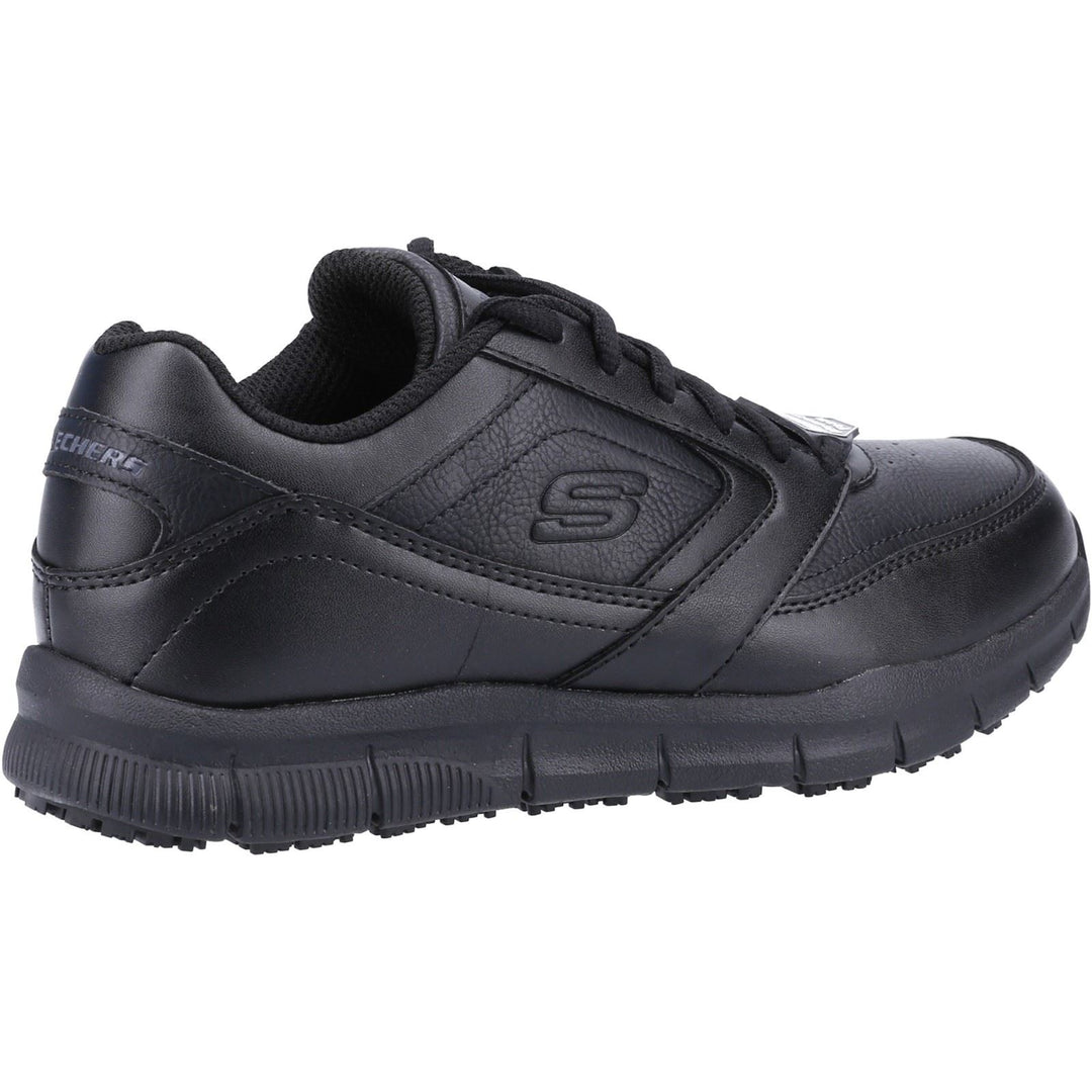 Women's Wide Fit Skechers 77235EC Nampa Wyola Occupational Trainers in Black - Image 4