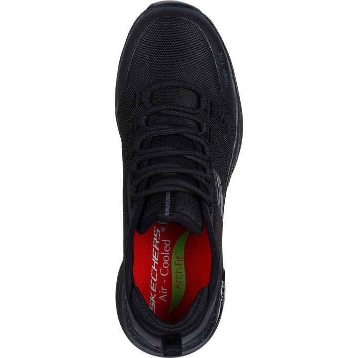 Women's Wide Fit Skechers 108075EC Arch Fit Sr Ebinal Safety Trainers in Black - Image 1