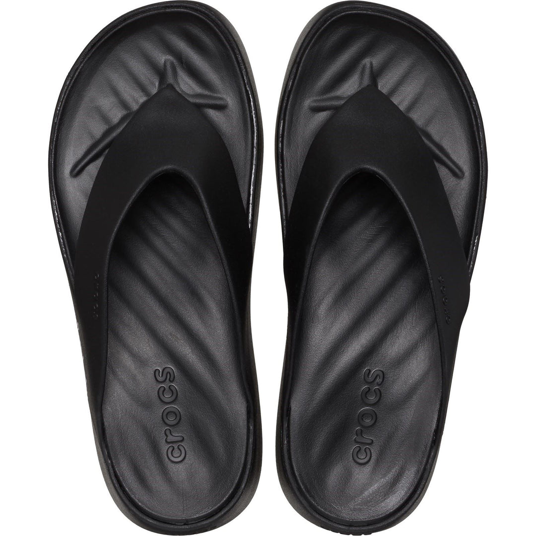Women's Crocs 209410 Getaway Platform Flip Slippers in Black - Image 4