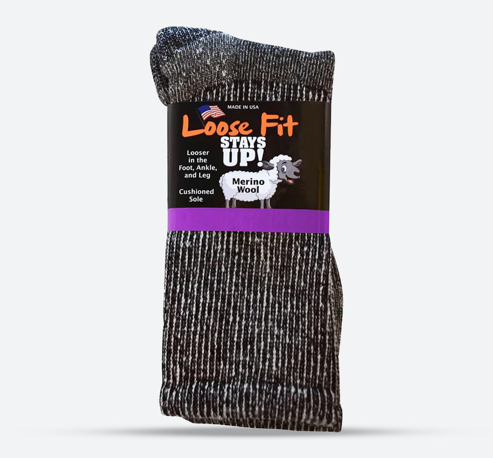 Mens Loose Fit 321 Merino Wool Crew Hiking Socks in 15 UK-19 UK - Image 1