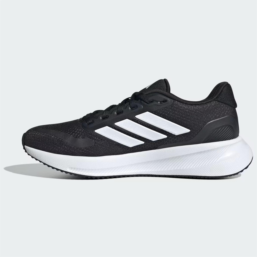 Women's Wide Fit Adidas Runfalcon 5 IE0556 Walking/Running Trainers in Black/White - Image 5