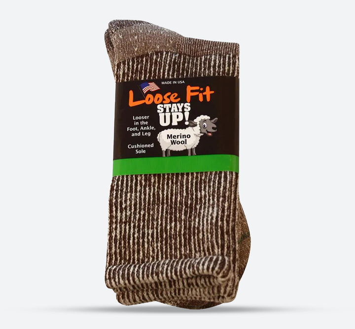 Mens Loose Fit 324 Merino Wool Crew Hiking Socks in 15 UK-19 UK - Image 1