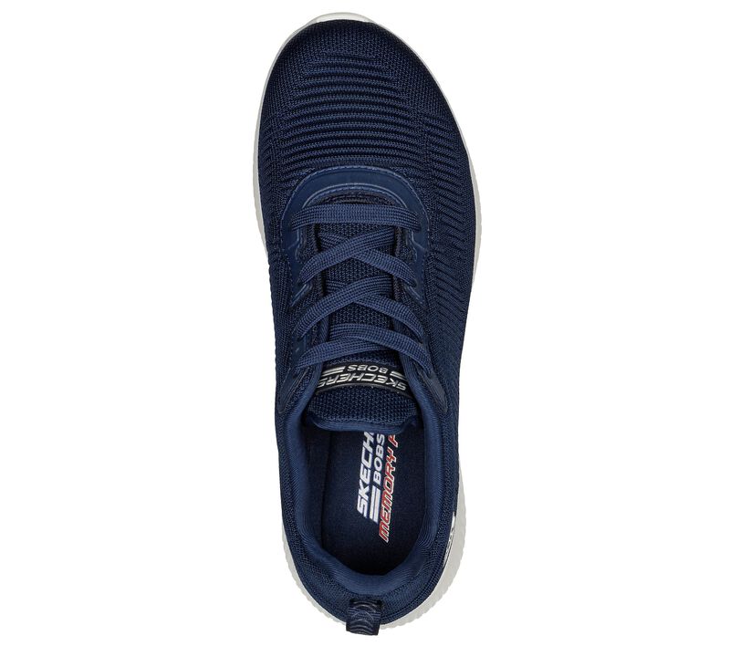 Womens Wide Fit Skechers Bobs Tough Talk-32504 Trainers - Navy in Navy - Image 6