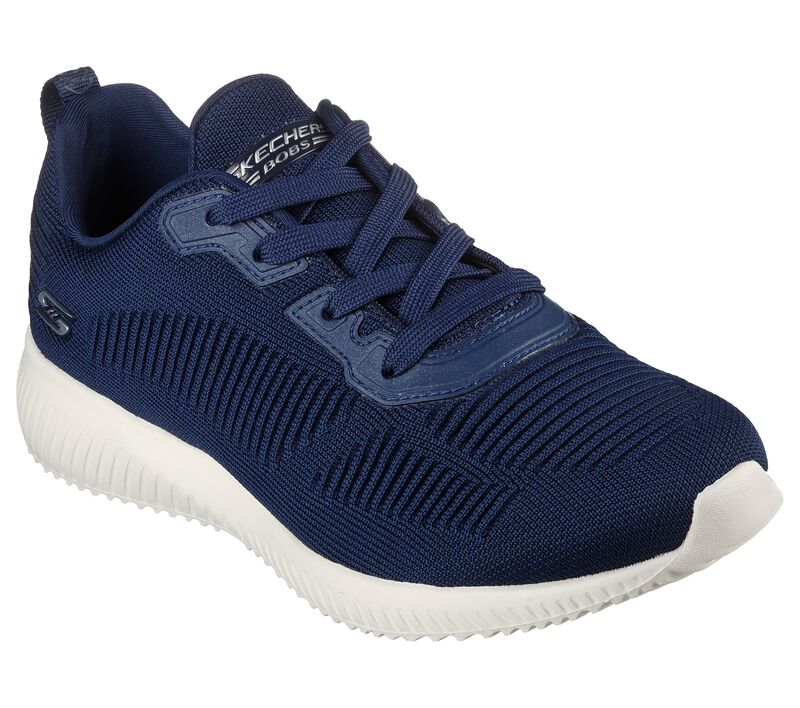 Womens Wide Fit Skechers Bobs Tough Talk-32504 Trainers - Navy in Navy - Image 3