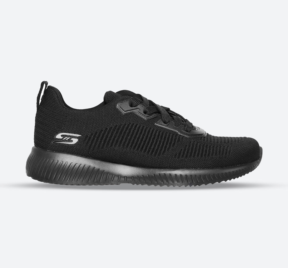 Womens Wide Fit Skechers Bobs Tough Talk-32504 Trainers - Black in Black - Image 1