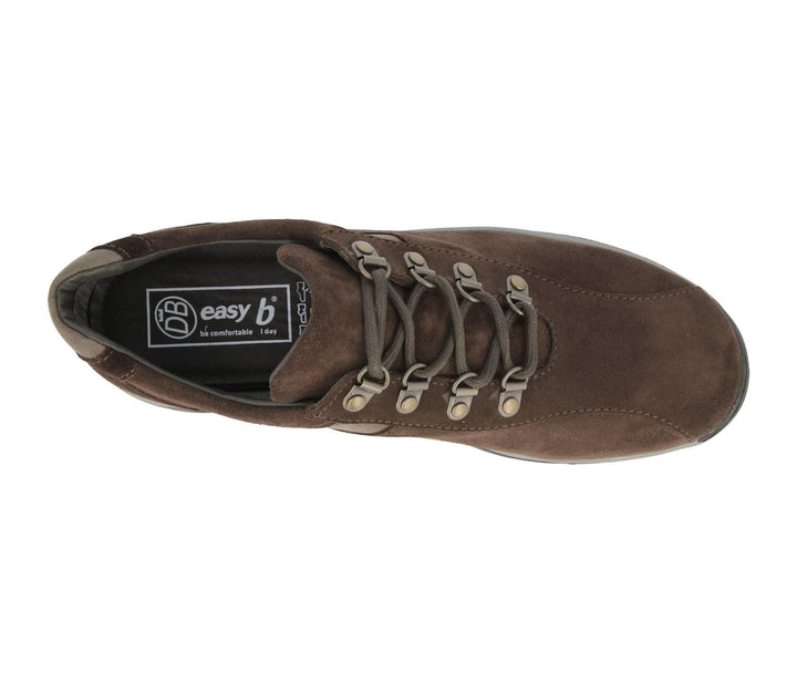 Womens Wide Fit DB Utah Waterproof Hiking Shoes in Brown suede - Image 1