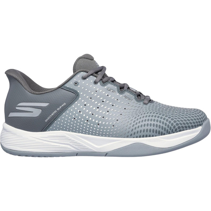 Men's Relaxed Fit Skechers Slip-ins 246101 Viper Court Vegan Reload Trainers in Grey/Charcoal - Image 1
