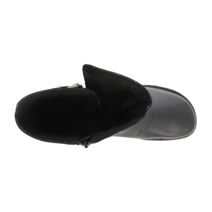 Women's Wide Fit DB Muntjac Boots in Black Smooth Synthetic - Image 1