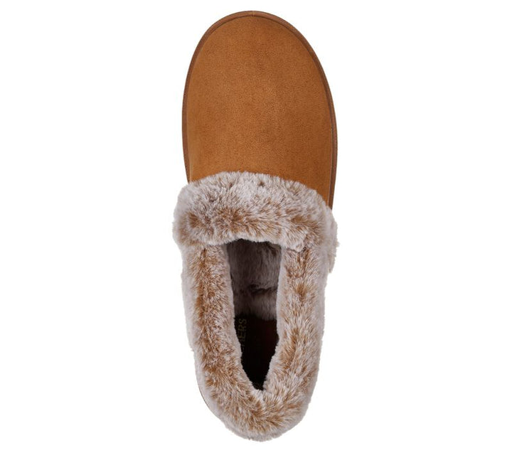 Women's Wide Fit Skechers 32777 Cozy Campfire Team Toasty Slippers in Black - Image 1