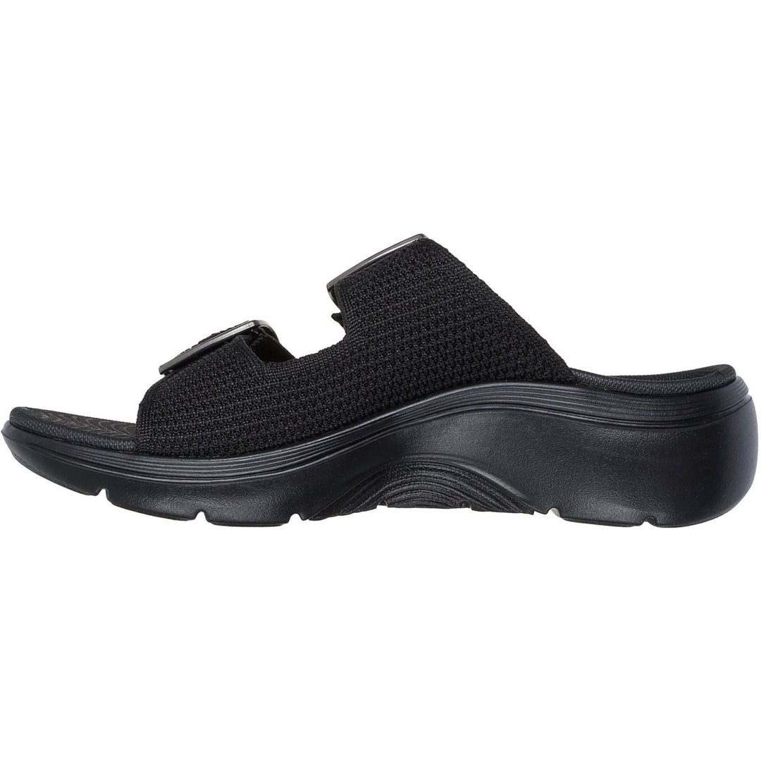 Women's Wide Fit Skechers Go Walk Arch Fit 2.0 Destined Sandals in Black - Image 4