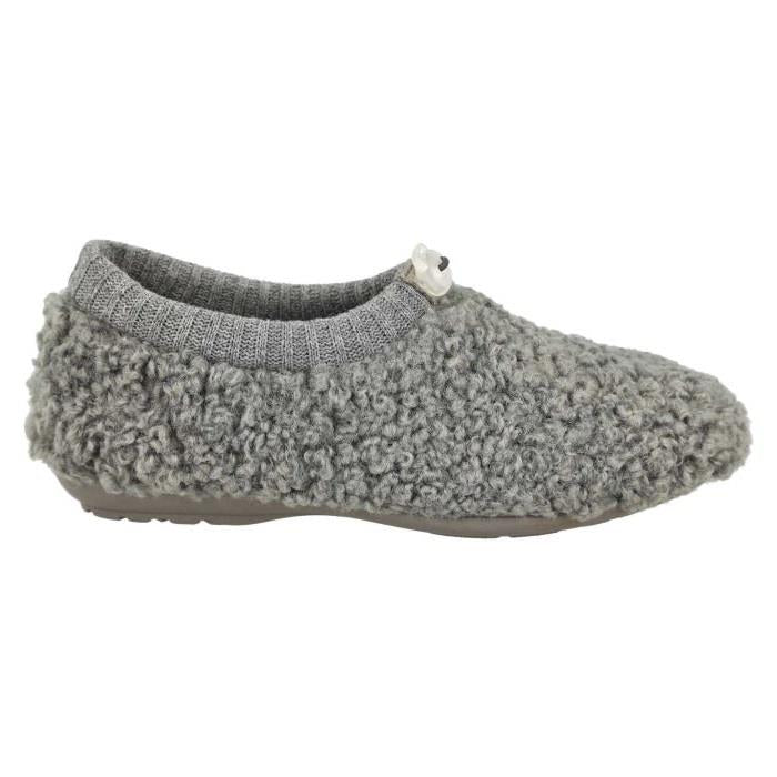 Women's Wide Fit DB Florentine Slippers in Grey Textile - Image 2