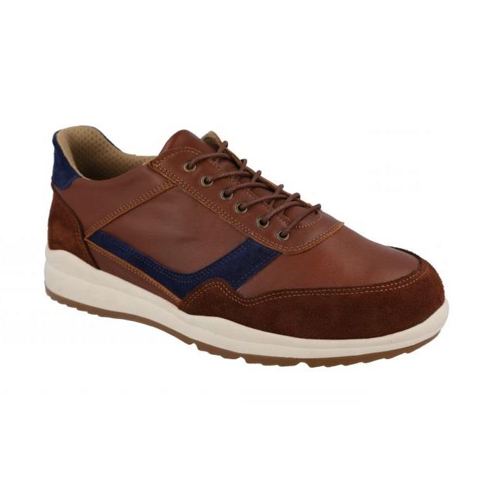 Men's Wide Fit DB Benedict Trainers in Black / Grey - Image 11