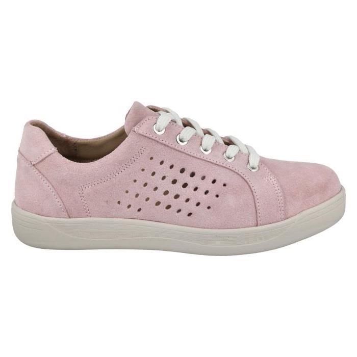 Women's Wide Fit DB Aleen Shoes in Sky Blue Suede - Image 1