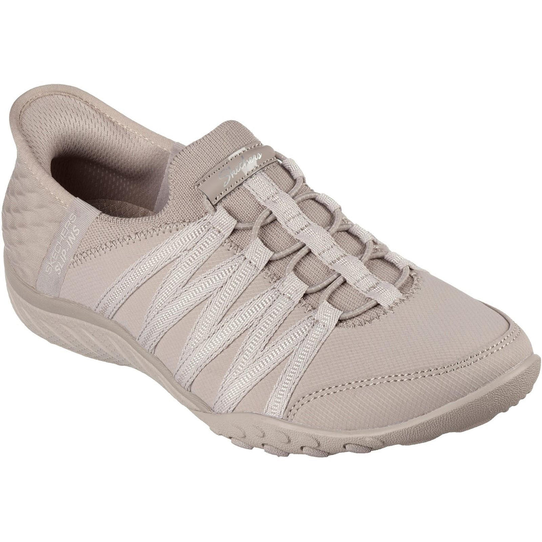 Women's Wide Fit Skechers 100593 Breathe Easy Roll Shoes in Black - Image 10