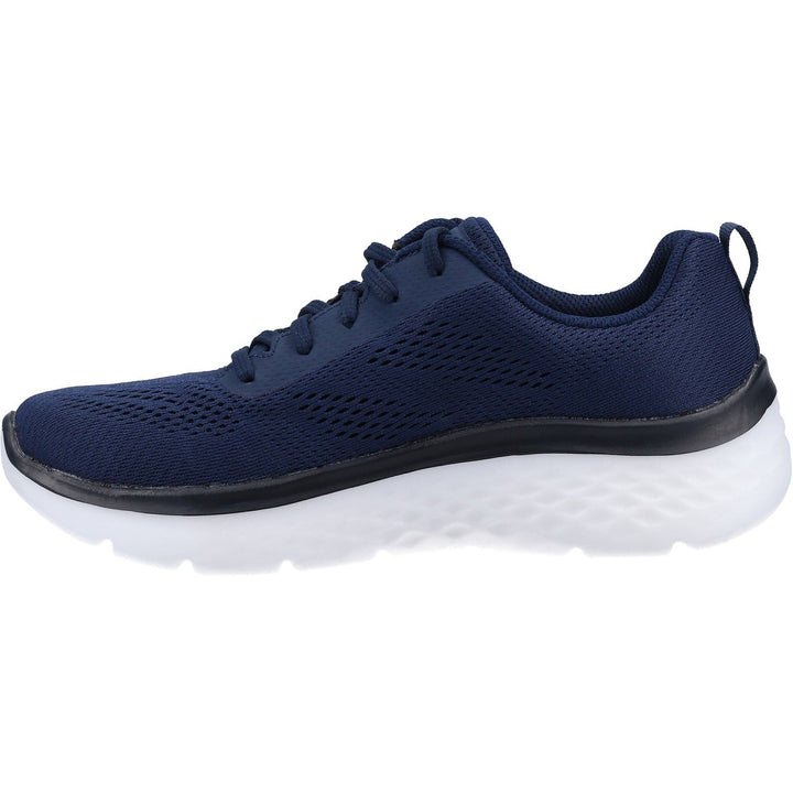 Women's Wide Fit Skechers 124578 Go Walk Hyper Burst Trainers in Navy - Image 1
