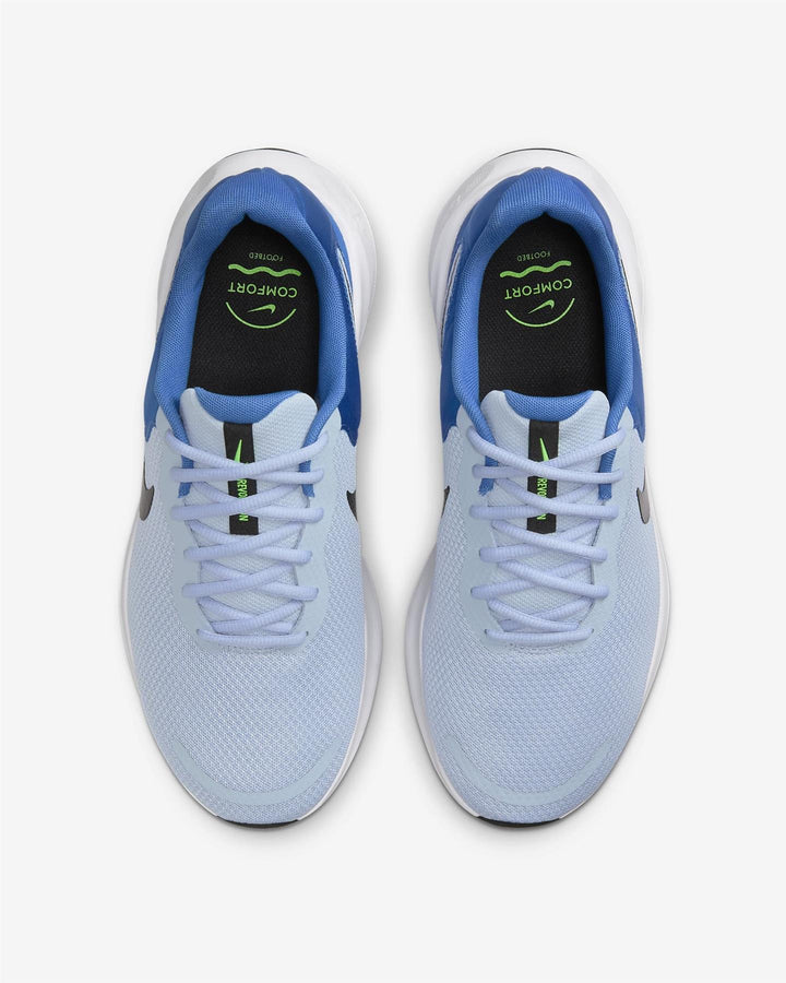 Men's Wide Fit Nike FB8501-402 Revolution 7 Running Trainers in Blue - Image 1