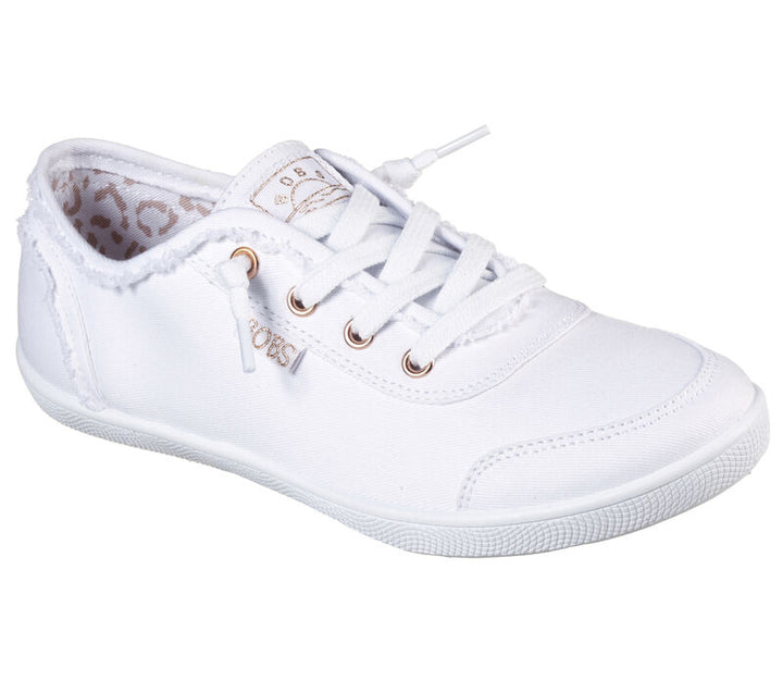 Women's Wide Fit Skechers Bobs 33492W Shoes in Black - Image 1