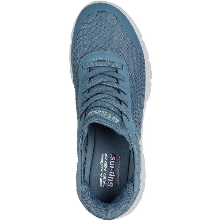 Women's Wide Fit Skechers 117391 Slip-ins Bobs B Flex Hi Linear Force Trainers in Slate - Image 1