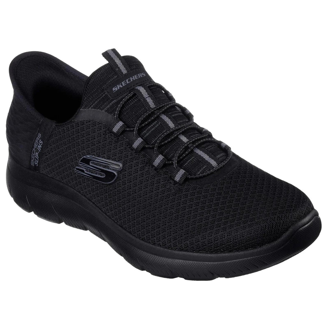 Men's Wide Fit Skechers Slip-ins 232457 High Range Summits Trainers -  Black in Black - Image 3