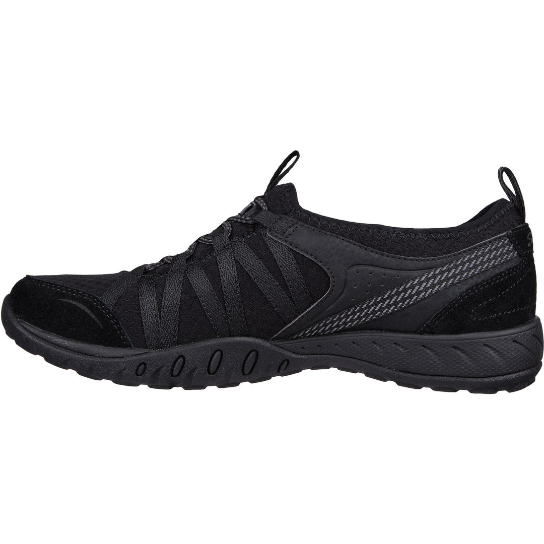 Women's Relaxed Fit Skechers 100561 Breathe Easy Rugged Shoes in Black - Image 4