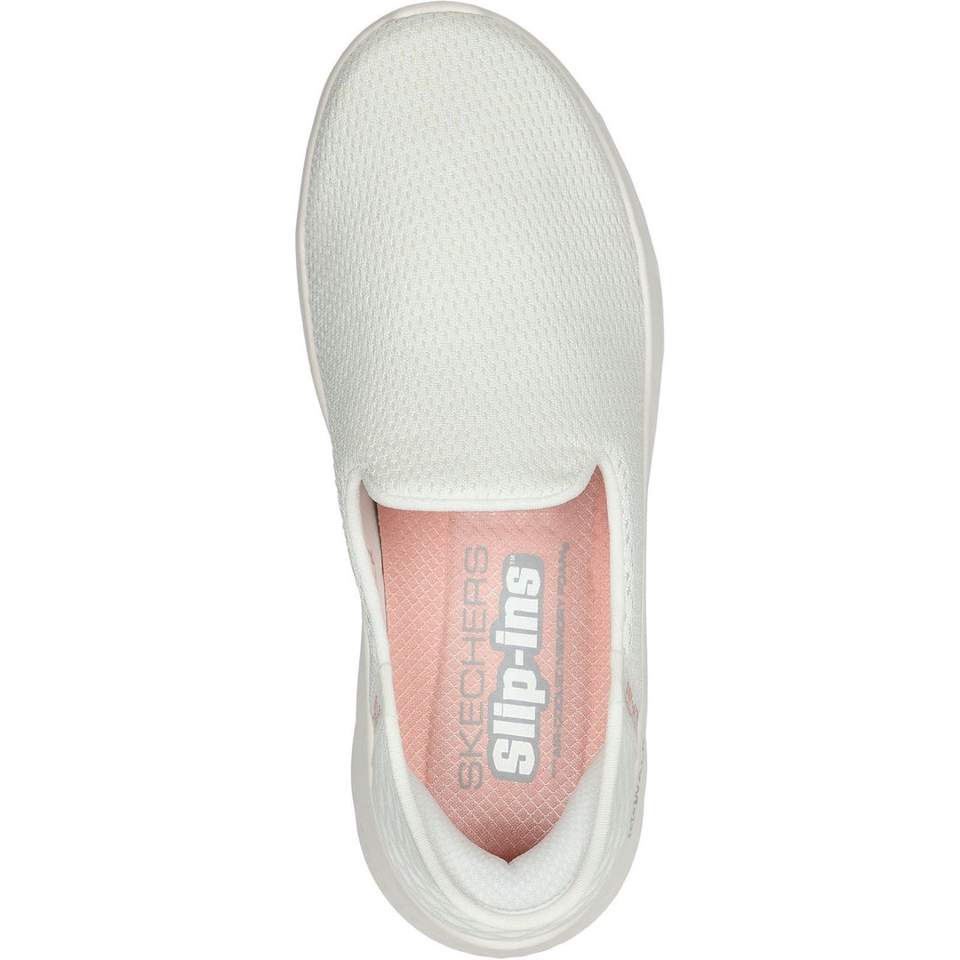 Women's Wide Fit Skechers 124963 Slip-ins Go Walk Flex Relish Trainers in Off White - Image 4