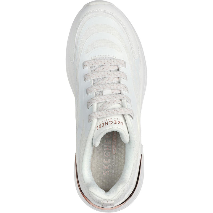 Women's Wide Fit Skechers 177575 Hazel Step N Flow Trainers in White - Image 1