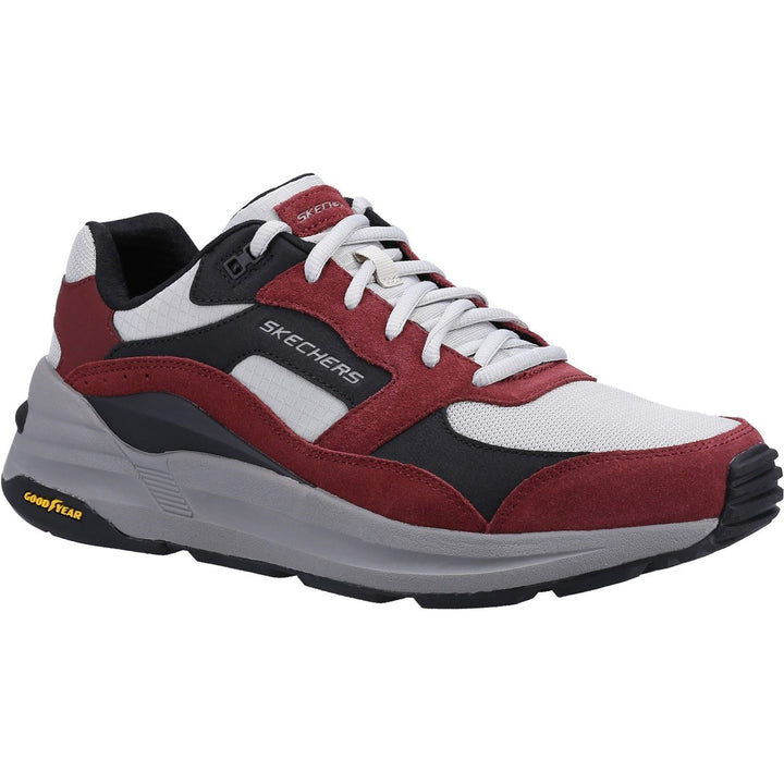 Men's Wide Fit Skechers 237200 Global Jogger Trainers - Burgundy in Burgundy - Image 1