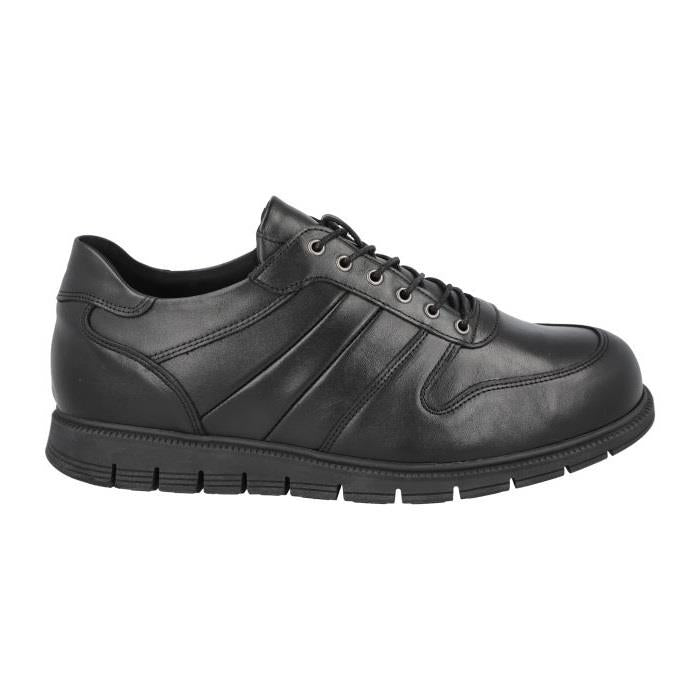 Men's Wide Fit DB Rupert Shoes in Black Leather - Image 2