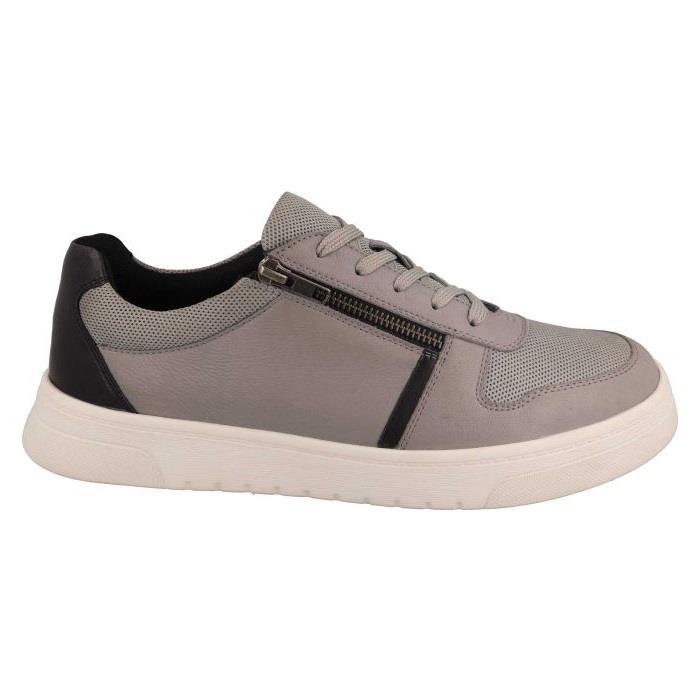 Men's Wide Fit DB Noah Shoes in Navy Leather / Navy Mesh - Image 1