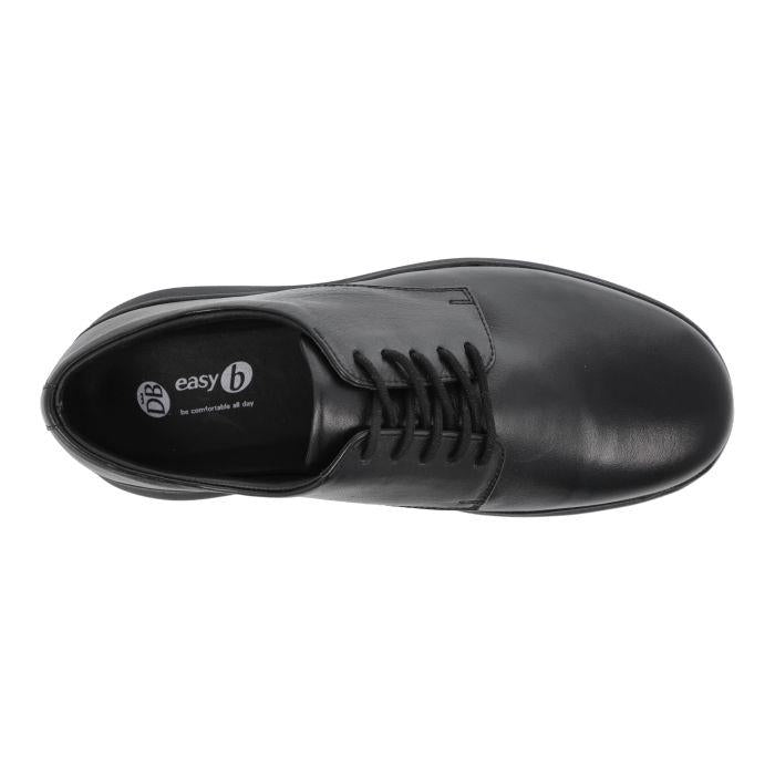 Men's Wide Fit DB Elvis Shoes in Black Leather - Image 6