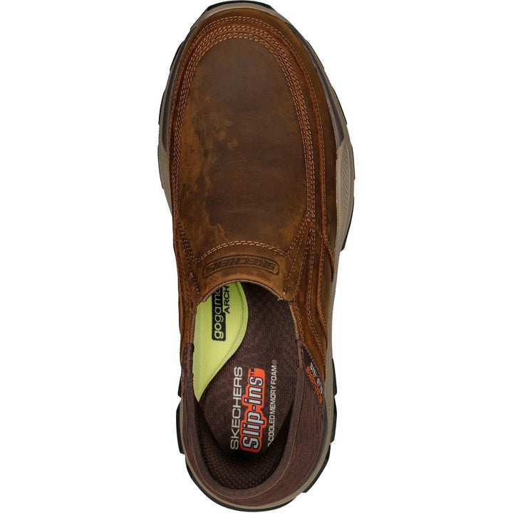 Men's Relaxed Fit Skechers 204810 Slip-ins Respected Elgin Trainers - EXCLUSIVE in Brown - Image 1