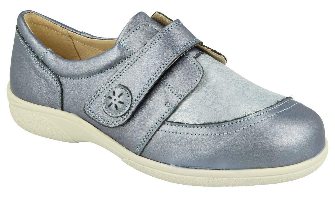 Womens Wide Fit DB Owl Shoes in Black / Stretch - Image 16