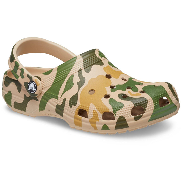 Men's Crocs 206454 Seasonal Camo Sandals in Mushroom/Multi - Image 1