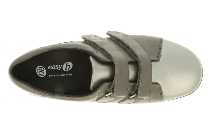Womens Wide Fit DB Norwich Shoes in Black Leather - Image 1