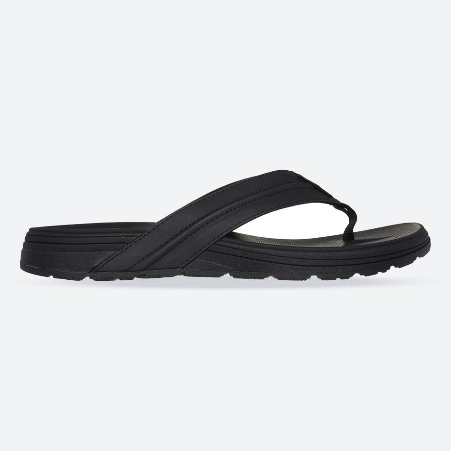 Men's Wide Fit Skechers 205111 Patino Marlee Slippers in Black - Image 1