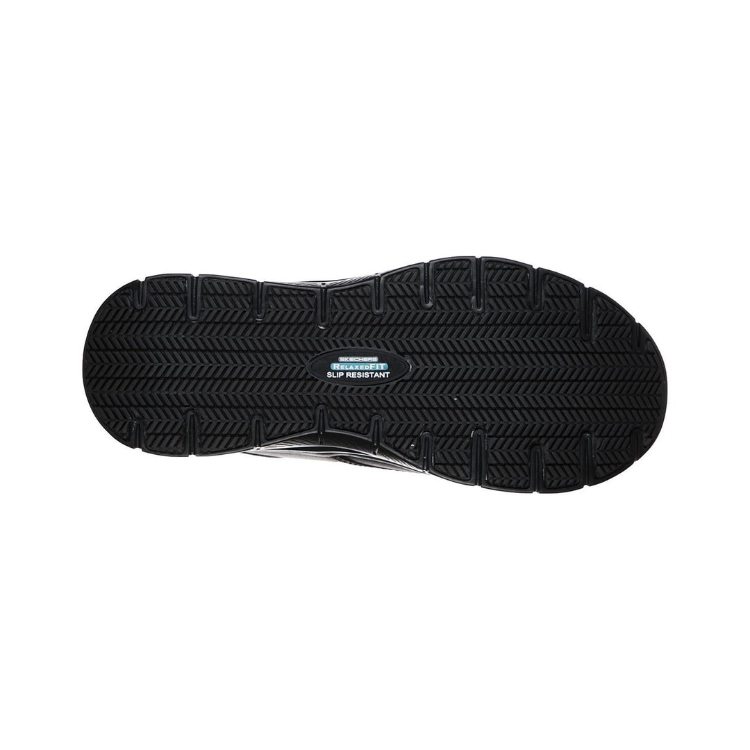 Men's Wide Fit Skechers 77513EC Flex Advantage Fourche Sr Occupational Trainers in Black - Image 6