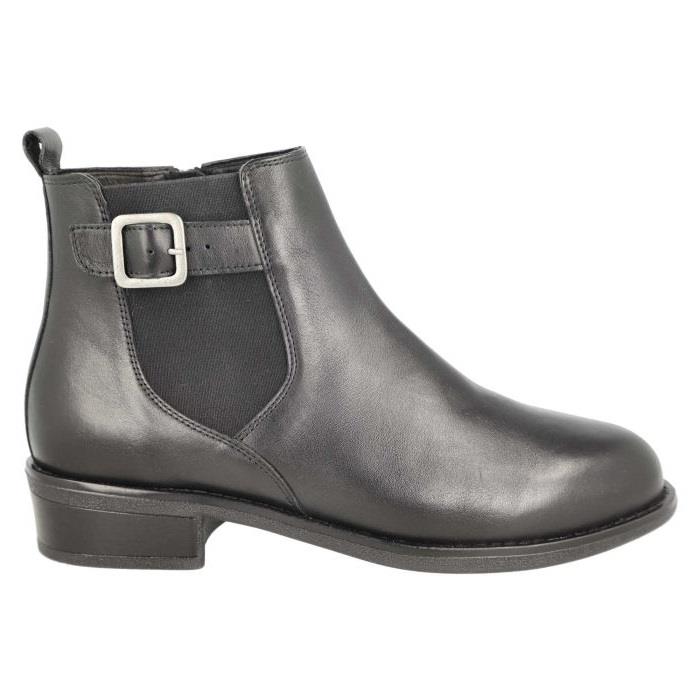 Women's Wide Fit DB Esme Boots in Black Leather - Image 1