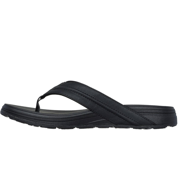 Men's Wide Fit Skechers 205111 Patino Marlee Slippers in Black - Image 1
